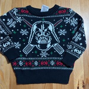 Toddler Star Wars Darth Vader Christmas Sweater‎ Size 18M